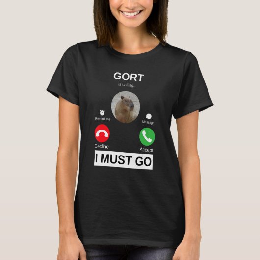 T-shirt Gort appelle Capybara appelle Pulls Up (Devant)