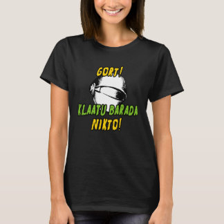 T-shirt GORT Klaatu Barada Nikto - Rétro Film de Science-F