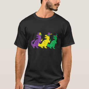 T-shirt Gosses Trex Dinos Purple Yellow Green Toddler Boys
