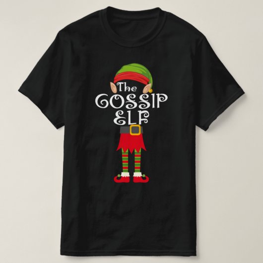 T-shirt gossip elf famille appariement noël (Design devant)
