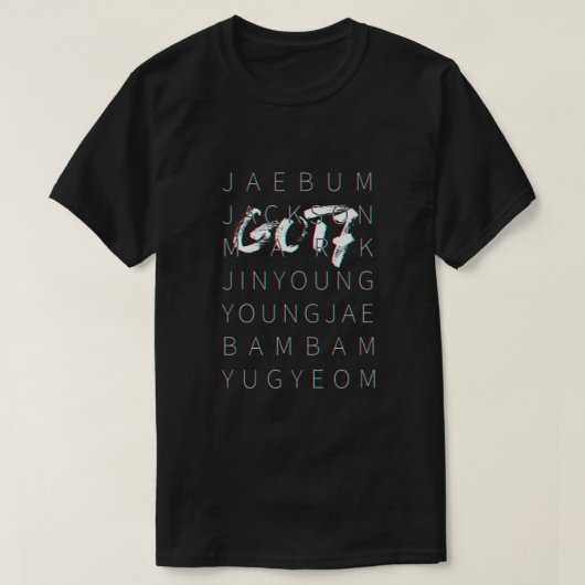 T-shirt GOT7 3D Tee Noir Ver Fabriqué (Design devant)