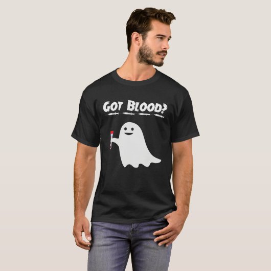 T-shirt Got Blood Ghost Phlebotomy Tech Phlebotomist Hallo (Devant entier)