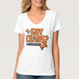 T-shirt "Got Crabs?" - CrabManWillie Women's V Neck Tee