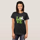 T-shirt GOT LOVER | Chèvre foncée VERTE LIME L O V E (Devant entier)