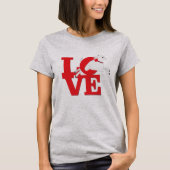 T-shirt GOT LOVER | Chèvre ROUGE L O V E - Chèvre blanche (Devant)