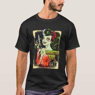 T-shirt Goth Girl Monster Pinup Zombie Rockabilly