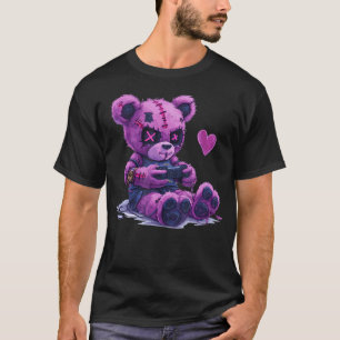 T-shirt Goth Pastel Cute Déplaisant Kawaii Gamer Teddy Bea