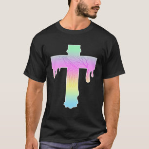T-shirt Goth Pastel Giraffe Driving Cross