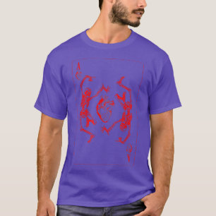 T-shirt Goth Punk Ace Of Hearts Carte Joueur Anatomie Skel