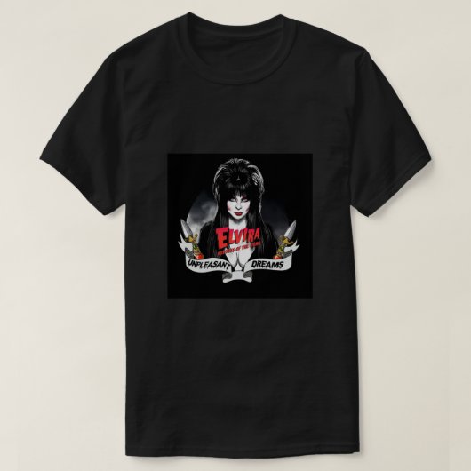 T-shirt Goth Queens - Elvira, maîtresse de l'affiche noire (Design devant)