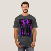 T-shirt Goth Synthwave Outrun Goth Cowboy girl (Devant entier)