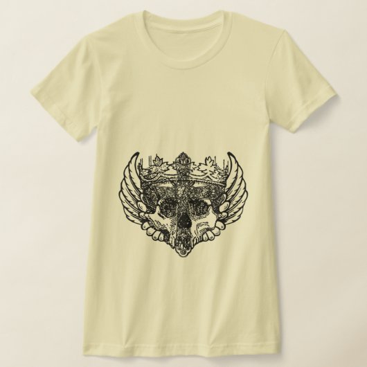 T-shirt Gothic,Alternative Style Skull With Cross Tee  (Poser)