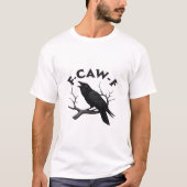 T-shirt Gothic Crow Funny F-Caw-F Humor Essential Creative (Devant)