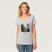 T-shirt 'Gothic' Dames à col V (Devant entier)