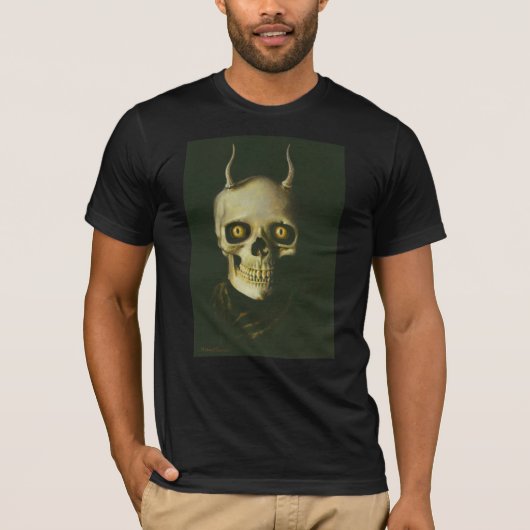 T-shirt Gothic Devil Skull Mens (Devant)
