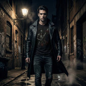 T-shirt Gothic Knight of the Bleeding Rose Dark Fantasy