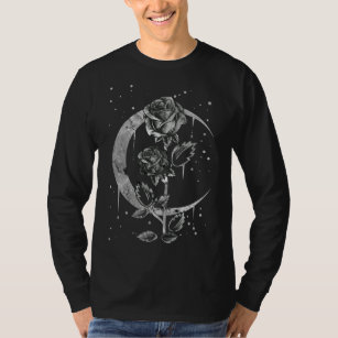 T-shirt Gothic Moon Rose Crescent Witchy Art