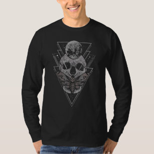 T-shirt Gothic Skull Occultism Costume For Goth Horror