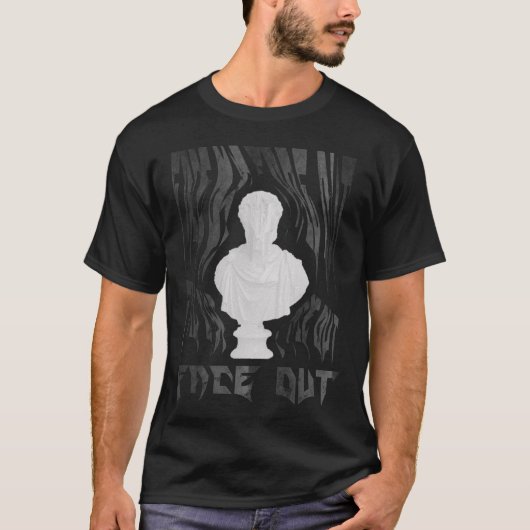 T-shirt Gothic Vaporwave Classical Bust Text Art Tee (Devant)