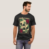 T-shirt Gothic  Witch Pagan Wiccan Wicca Roses & Skulls (Devant entier)