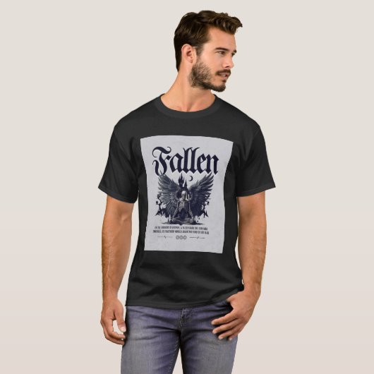 T-shirt gothique Angel Skeleton Fallen (Devant entier)