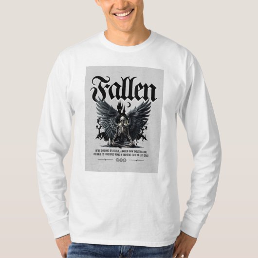 T-shirt gothique Angel Skeleton Fallen (Devant)