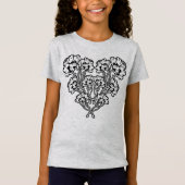 T-shirt gothique Art Nouveau Fleur Heart (Devant)