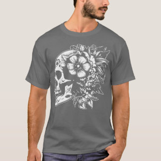T-shirt gothique avec fleurs design