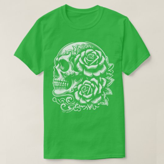 T-shirt gothique avec roses 3 (Design devant)