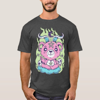 T-shirt Gothique Baphomet Ours Drôle Mignonne Déplaisant