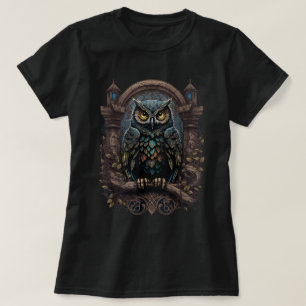 T-shirt Gothique Chouette Lune Phase Witchcraft Amateurs