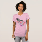 T-shirt Gothique Corbeau Aimer Floral Graphisme (Devant entier)