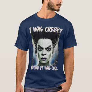 T-shirt Gothique de film d'horreur J'étais flippant avant
