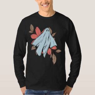 T-shirt Gothique Fantôme Floral Automne Halloween féminin