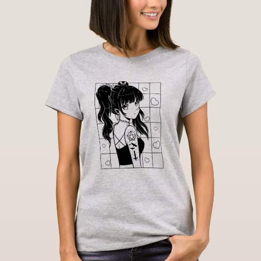 T-shirt Gothique Femme Anime (Devant)