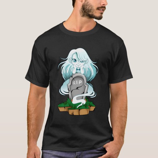 T-shirt Gothique Kawaii Ghost (Devant)
