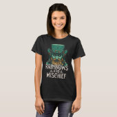 T-shirt Gothique Leprechaun Rainbows et Mischief St Patric (Devant entier)