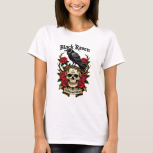 T-shirt gothique mystérieux du Corbeau noir