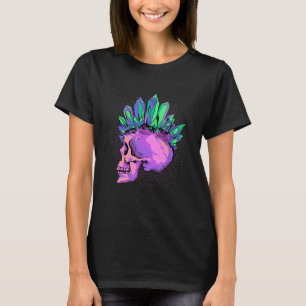 T-shirt Gothique pastel Punk Crâne Cristal Mohawk Rock Got