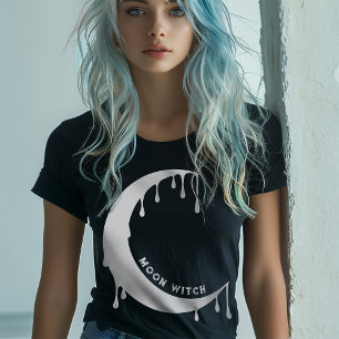 T-shirt Gothique Witchcraft Driving Moon Goth Witch