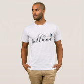 T-shirt Gotland Drapeau Design de script de coeur, Suède T (Devant entier)