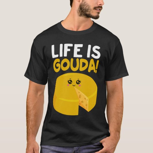 T-shirt Gouda Cheesus Plus de brie de fromage Gouda Vibes  (Devant)