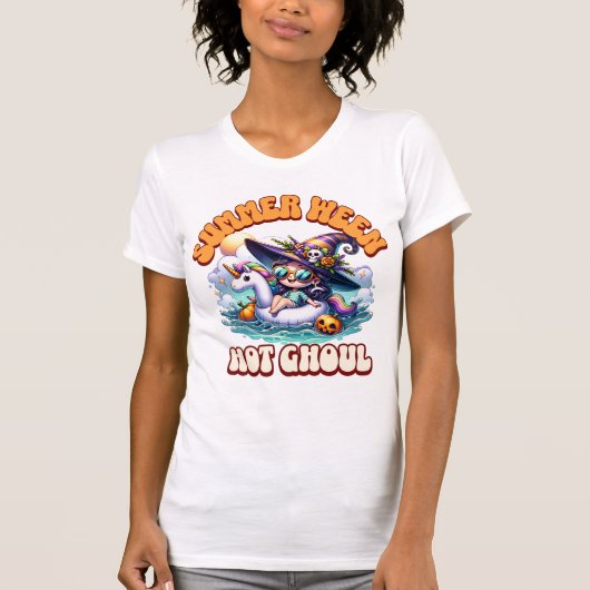 T-shirt Goule de Summerween Fantaisiste sur Radeau Licorne (Devant)