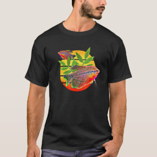 T-shirt Gourami Coucher de soleil Perles Gouramis Aquarium