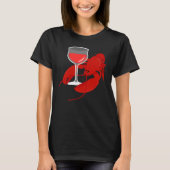 T-shirt Gourmet  Red Wine Wine Lobster Hummer Dinner (Devant)