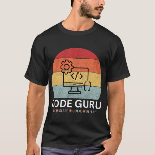T-shirt Gourou du Code - Manger, Dormir, Coder, Répéter