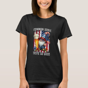 T-shirt Goût de bon sens si bon Gnome Bière 4 juillet