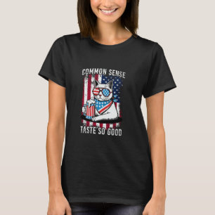 T-shirt Goût de bon sens si bonne bière de chat 4 juillet