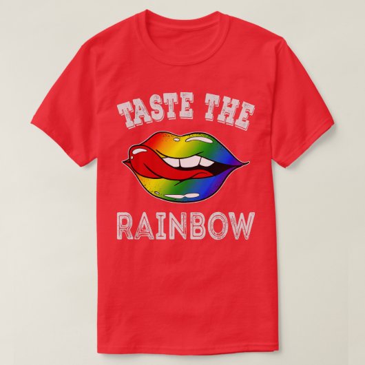 T-shirt Goûtez l'arc-en-ciel 1 (Design devant)