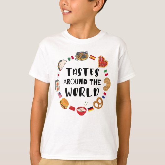 T-shirt Goûts à travers le monde (Devant)